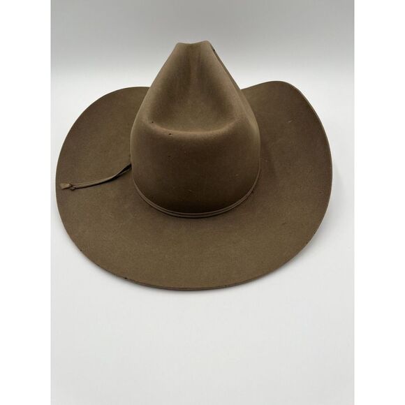 Vintage RESISTOL 2X Double X PECOS Cowboy Hat Brown Size 7 Review All Photos - Picture 1 of 16